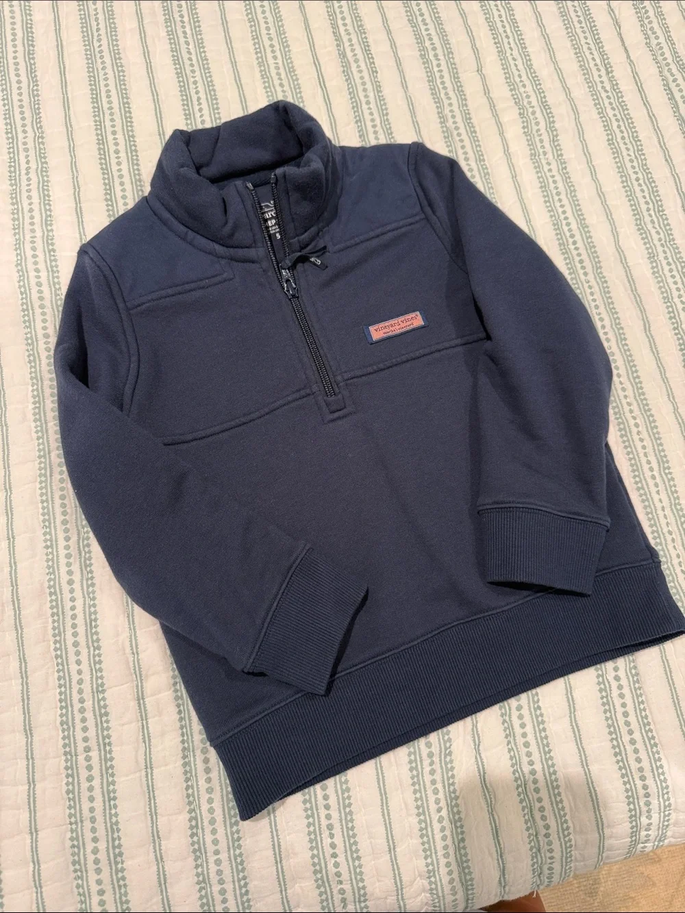 Vineyard Vines Navy Half-Zip Fleece Pullover